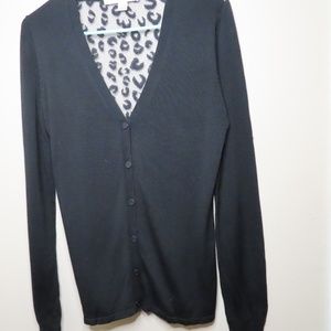 Unique black top with lace back